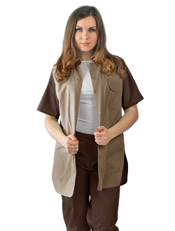 Костюм женский "Октава" шоколад / бежевый