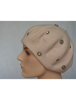 Кремовый фетровый берет Vizio 3633 Италия фото