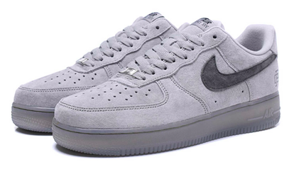 Nike Air Force 1 Low Grey Suede (Серые полностью)