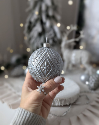 Силиконовая форма шар текстурный 8 см