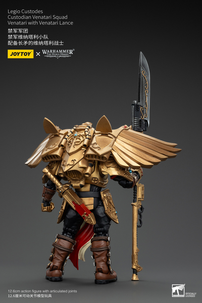 Легио Кустодес - Кустодий-венатар (Warhammer Horus Heresy) - КОЛЛЕКЦИОННАЯ ФИГУРКА 1/18  Legio Custodes Custodian Venatari with Venatari Lance (JT00799) - JOYTOY