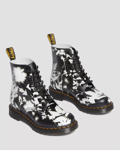 Ботинки Dr Martens 1460 Pascal Floral Black White Phantom