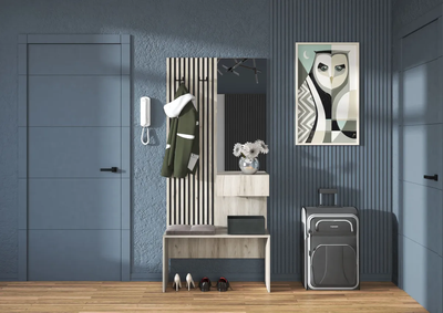 Кредо стенка прихожая Дуб Крафт серый