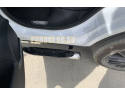 Пороги труба с проступью d76 для Haval F7 2022-2024