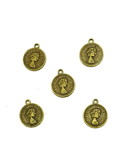 Монисты монетки для творчества металлические 15 мм, бронза