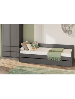 Кровать "КР 2" (универсальная) Графит серый (NN)