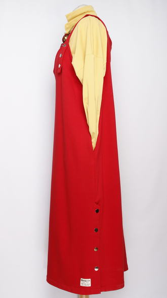 Сарафан  Бохо "ТРИКОТАЖНЫЙ" красный р.50,52,54