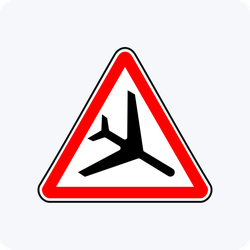 Дорожный знак 1.30 Низколетящие самолеты