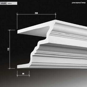 Карниз 4.31.201 сборный - 172*250*2000мм