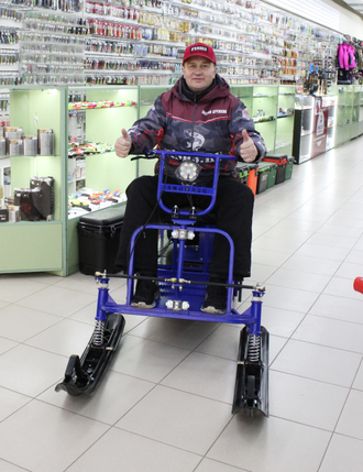 Мотобуксировщик Альбатрос-XLV9 с лыжным модулем (9,0 Zongshen, тележки, с фарой)