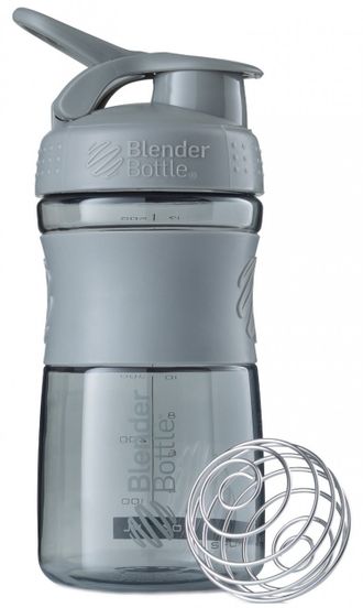 Blender Bottle SportMixer 591 мл, шейкер с венчиком, серый графит