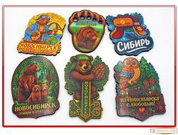 Магниты сувенирные сибирские мотивы оптом