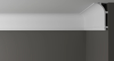 Потолочный плинтус для подсветки DECOR-DIZAYN DD520, из дюрополимера, под покраску, ударопрочный, 2 метра