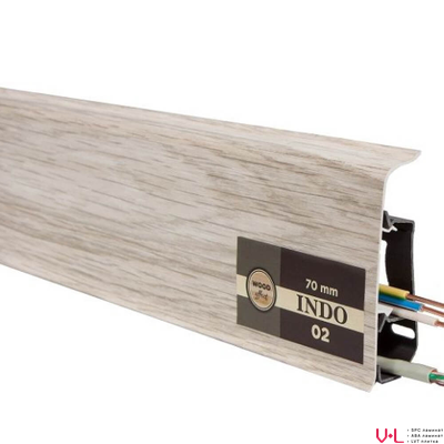 Плинтус пластиковый Arbiton Indo Ясень северный 02