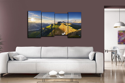 Модульная картина "Рассвет на горе"