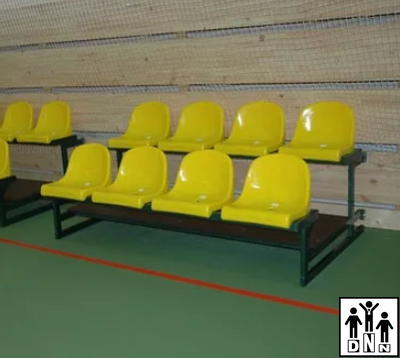 Быстровозводимая спортивная трибуна 2-х рядная без ограждений DNN ( 8 мест )