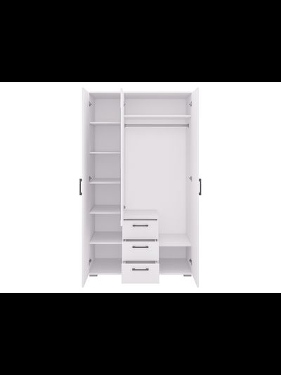 Шон-12 Шкаф распашной с зеркалом 2100х1200х540 Белый