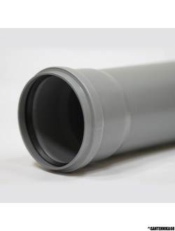 Труба пп канализационная Политрон Политэк 110 серая длина 0,15 0,25 0,5 0,75 1 1,5 2 3 м толщина 2,7 мм
