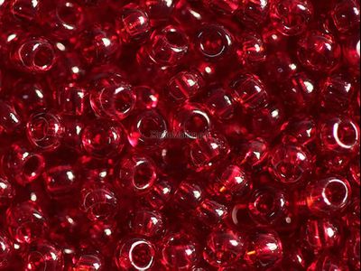 БИСЕР PRECIOSA 10/0 90090 ПРОЗРАЧНЫЙ ГЛЯНЦЕВЫЙ РУБИНОВЫЙ (5г) красный прозрачный