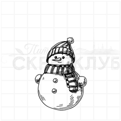 Штамп снеговик