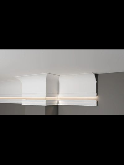 Потолочный плинтус для подсветки DECOR-DIZAYN DD520, из дюрополимера, под покраску, ударопрочный, 2 метра