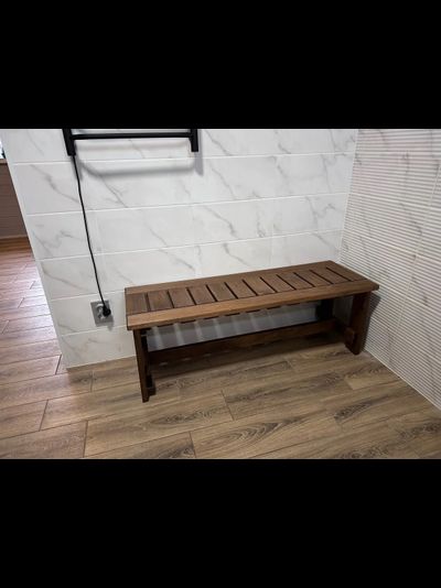 Лавка "БОГАТЫРЬ" 100см, тонированная, с покрытием