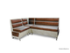 Кухонный Угловой диван "ФОРУМ-1МС", Коричневый/Слоновая кость, Левый