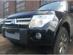 Защита радиатора Mitsubishi Pajero IV 2006-2011 chrome