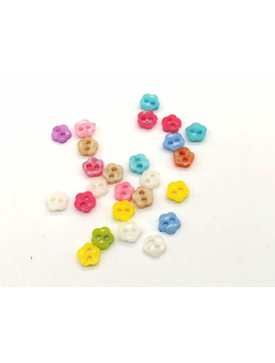 Пуговица для кукол, цветочек, упаковка 250 штук