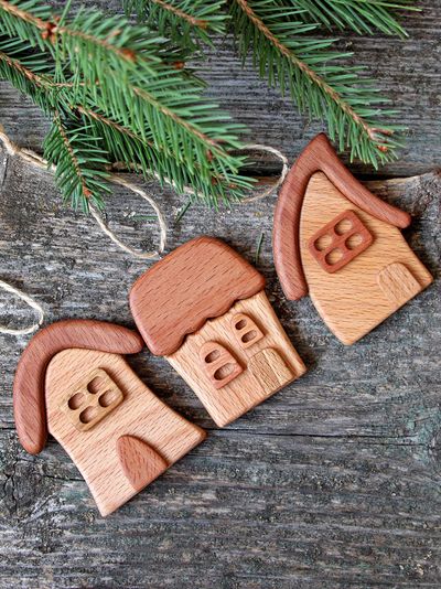 Набор елочных игрушек "Лесная деревушка"