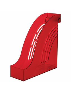 Лоток вертикальный для бумаг BRAUBERG "Office", 255х95х290 мм, тонированный красный, 237233