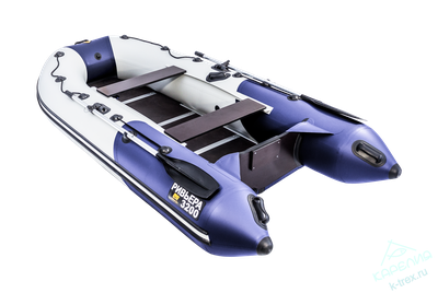 Лодка ПВХ Мастер Лодок Ривьера Компакт 3200СК "Комби" Св.Серый / Синий