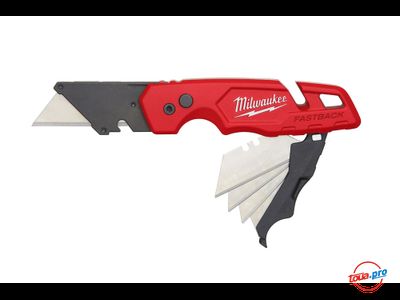 Нож выкидной многофункциональный с хранением лезвия Milwaukee FASTBACK 4932471358