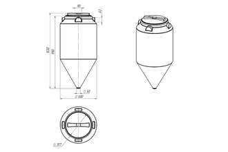 Емкость конусная 120 литров