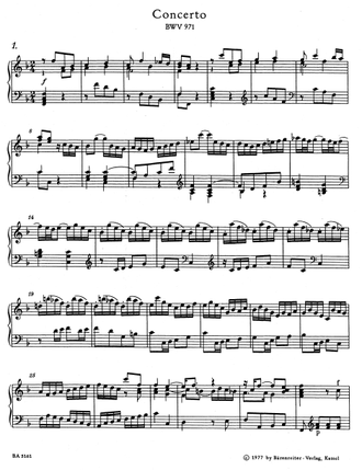 Бах И.С. Итальянский концерт BWV 971 и Французская увертюра BWV 831 для фортепиано