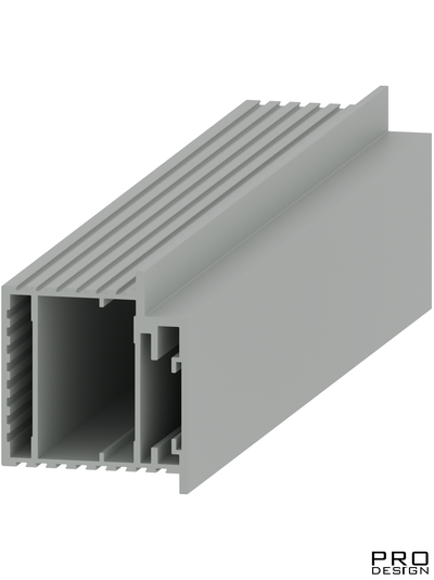 Комплект скрытой двери Pro Design Glass Crystal Graphite 2400 мм