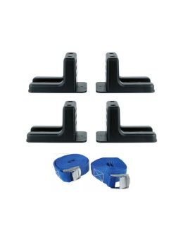 Комплект крепления баков CAN-SB ST2340 из 4 кронштейнов и 2 ремней черный пластик