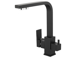 S-L1807H  Смеситель для кухонной мойки под фильтр питьевой воды, чёрный,  SAVOL