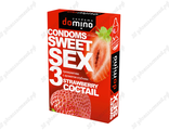 Презервативы Domino Sweet Sex Tropicana №3 с ароматом клубники