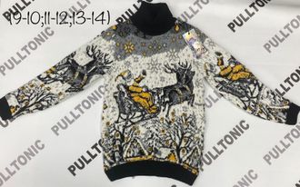 Подростковый свитер Дед Мороз на санях