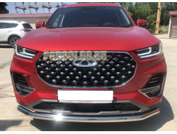 Защита переднего бампера d60 для Chery Tiggo 8 Pro 2021-