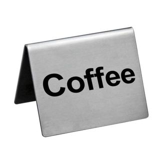 Табличка "Coffee"  50*40 мм. горизонтальная, нерж. /1/100/