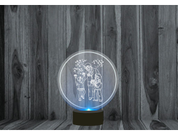 Светильник 3D, ночник на 9 Мая, День Победы Спасибо за детство!