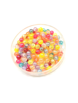 Бусины пластиковые фигурные, 4 мм бензин микс