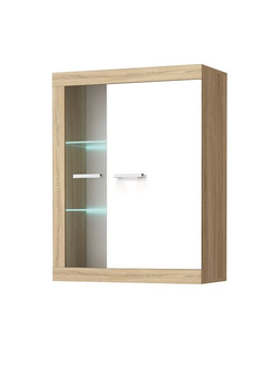 Шкаф-витрина навесной ВНС-800 Соната Белый глянец (Памир)