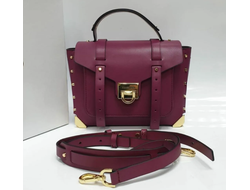 Сумка из гладкой кожи Michael Kors Manhattan бордовая