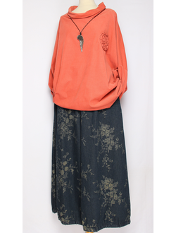 Рубашка "Вельвет хомут роза" коралл  до р.56