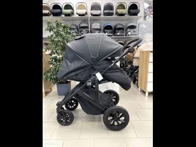 Детская коляска 3 в 1 Farfello Molly Trio Черный (Экокожа)