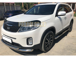 Пороги труба с проступью d76 Kia Sorento (2013-2020)