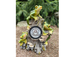 ЛЯГУШКИ - светильник на солнечной батарее 20*10см полистоун  1118//057859  Лягушка  - талисман на счастье, здоровье, успех и богатство.